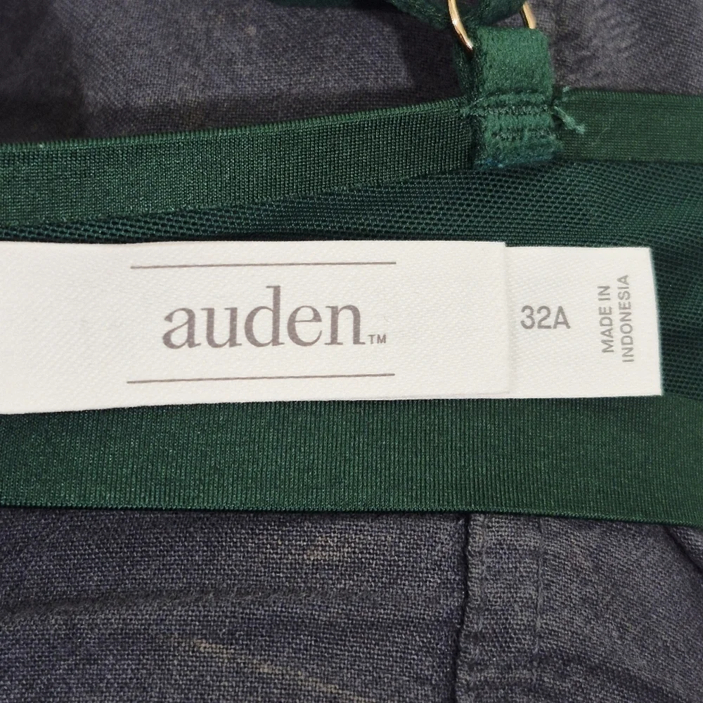 32A Auden Smooth Unlined Comfort Wire Demi Coverage UW Bra‎ Green NWT
